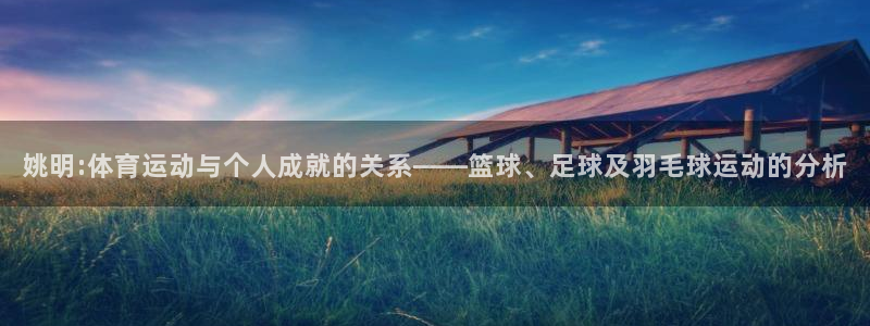bbin视讯游戏官网：姚明:体育运动与个人成就的关系——篮球、足球及羽毛球运动的分析