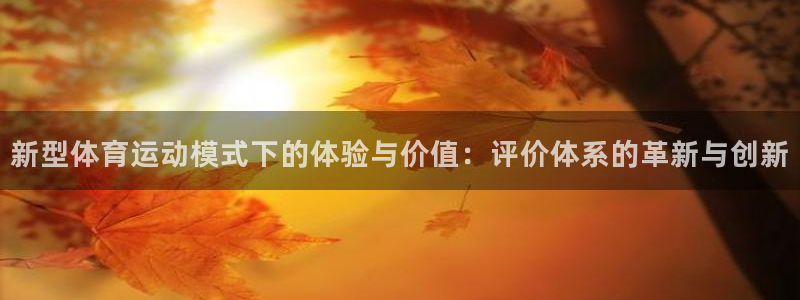 bbin视讯游戏平台：新型体育运动模式下的体验与价值：评价体系的革新与创新